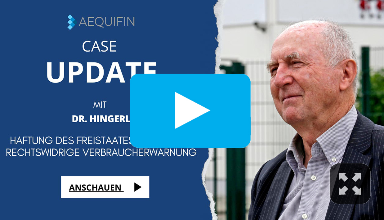 Haftung des Freistaates Bayern für rechtswidrige Verbraucherwarnung