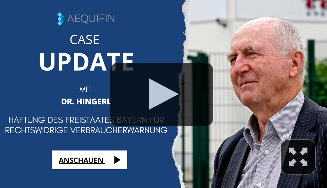 Haftung des Freistaates Bayern für rechtswidrige Verbraucherwarnung