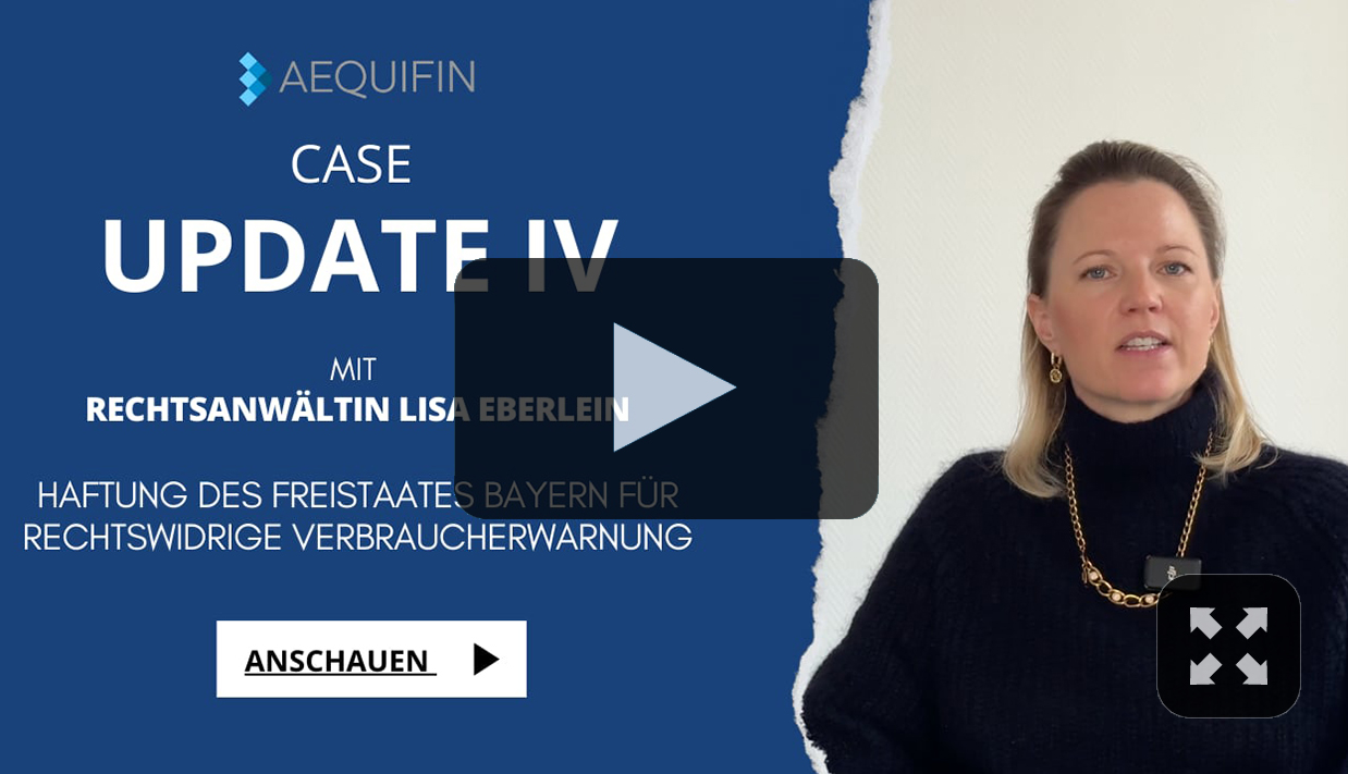 Haftung des Freistaates Bayern für rechtswidrige Verbraucherwarnung