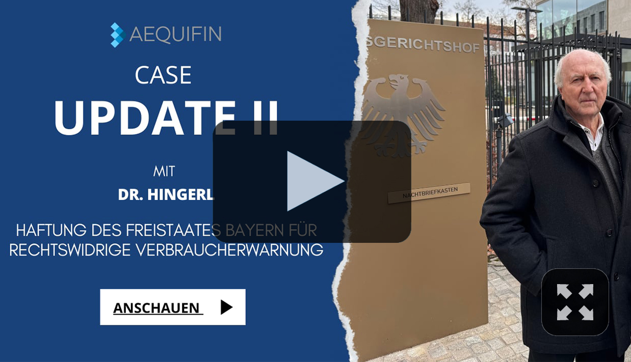 Haftung des Freistaates Bayern für rechtswidrige Verbraucherwarnung