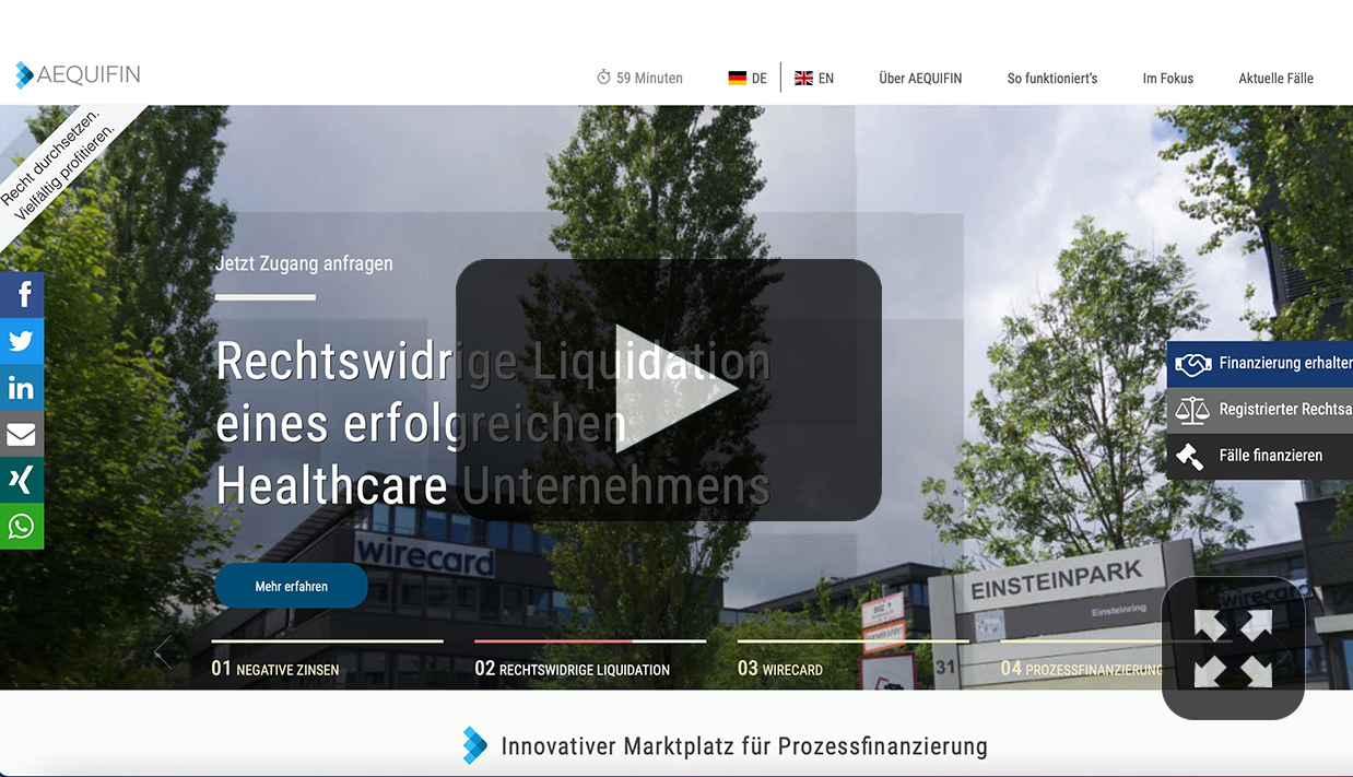 Aequifin Plattform: Dokument im Datenraum hochladen